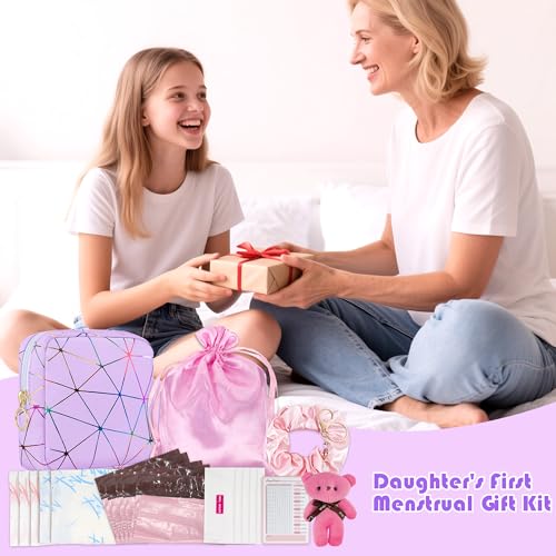 Image of Likesing First Period Kit for Girls, 5.3 inch Tampon Holder for Purse, Menstrual Starter Tampon Bag Pad Pouch, Emergency Sanitary Napkin Storage Bag Teen Period Kit Gifts for Tweens