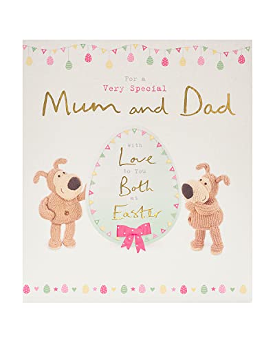 Boofle Carte de Pâques pour maman et papa - Carte de Pâques pour maman et papa - Carte de Pâques mignonne pour les parents - Carte de Pâques pour les parents, multicolore Cover