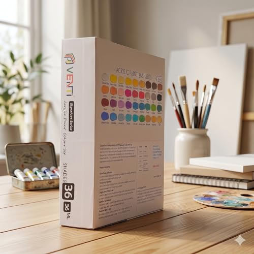 Image of Venti Acrylic Paint Set of 36Pcs-36ML - Multicolor