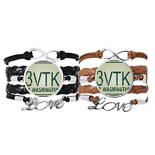 Pulsera de cuero USA accesorio de estilo urbano para rutas en coche