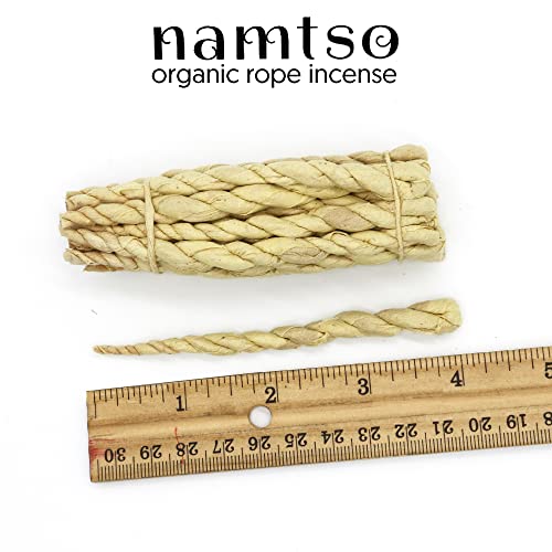 Soul Sticks Namtso Tibetan Handmade Rope Incense 20 Sticks Handrolled Himalayan Lokta Paper Incense 4 Inch (White Sage) #TOP4