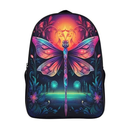 Mochila escolar infantil de regalo para cumpleaños y navidad Dragonfly con tirantes acolchados