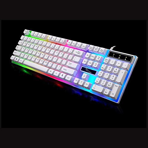 Lihuoxiu Computer Keyboards ZGB G21 104 Keys USB Wired Mechanical Feel Colorful Backlight Office Computer Keyboard Gaming Keyboard Computer Replacement Part
