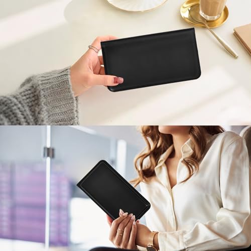 Rechargeable Wallet, Wireless Charging Wallet, RFID Blocking Women's Wallet - with Money Clip Slim Leather Slots Credit Card Holder 8000mAh Leather Wallet with Gift Box 6