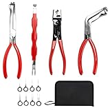 Tzuoen 5Pcs Electrical Disconnect Pliers for Cars, Electrical Connector Separator Tool, Automotive Connector Disconnect Pliers for Cars, Trucks, SUVs