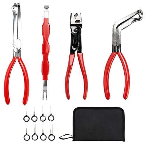 Tzuoen 5Pcs Electrical Disconnect Pliers for Cars, Electrical Connector Separator Tool, Automotive Connector Disconnect Pliers for Cars, Trucks, SUVs