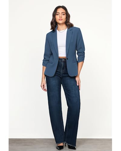 Image of LookbookStore 3 /4 Sleeve Blazers for Women Business Casual Fitted Jackets