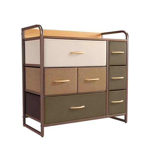 Listado de Estructuras, baldas y cajones los preferidos por los clientes. 42 Bluelander Cajonera 7 Cajones, 80 * 81 * 29 cm para Recámara, 3 Niveles y 1 Repisa, Cómoda Cajonera para Recámara, Estructura Acero, Cajoneras, Mueble Organizador