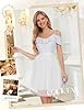 Wedtrend White Dress Women Off The Shoulder 80s Prom Dress for Women Party Plus Size Sequin Dresses Glitter Short Homecoming Dresses WTS6002ColorfulWhite2XL #4