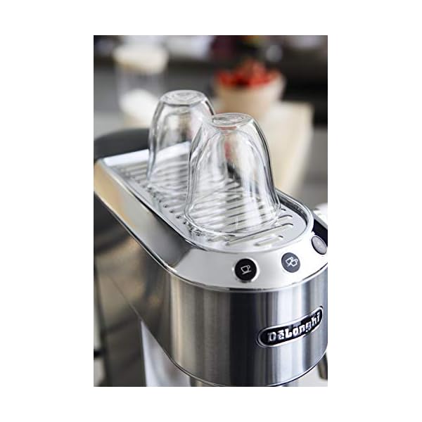 De'Longhi Dedica - Cafetera de Bomba de Acero Inoxidable para Café Molido o Monodosis, Cafetera para Espresso y Cappuccino, Depósito de 1.3 Litros, Sistema Anti-goteo, EC685.M, Metal - Imagen 7