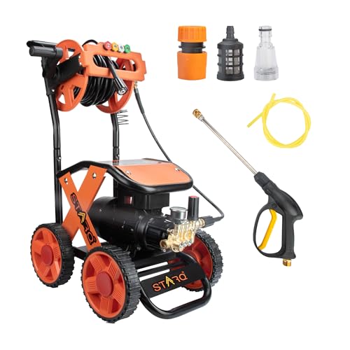 Image of STARQ X Heavy-Duty High Pressure Washer, 3200W Induction Motor, 320 Bar, Brass-Coated Pump, 15M Hose Pipe, Multi-Nozzle Cleaning Machine for Home & Personal Use