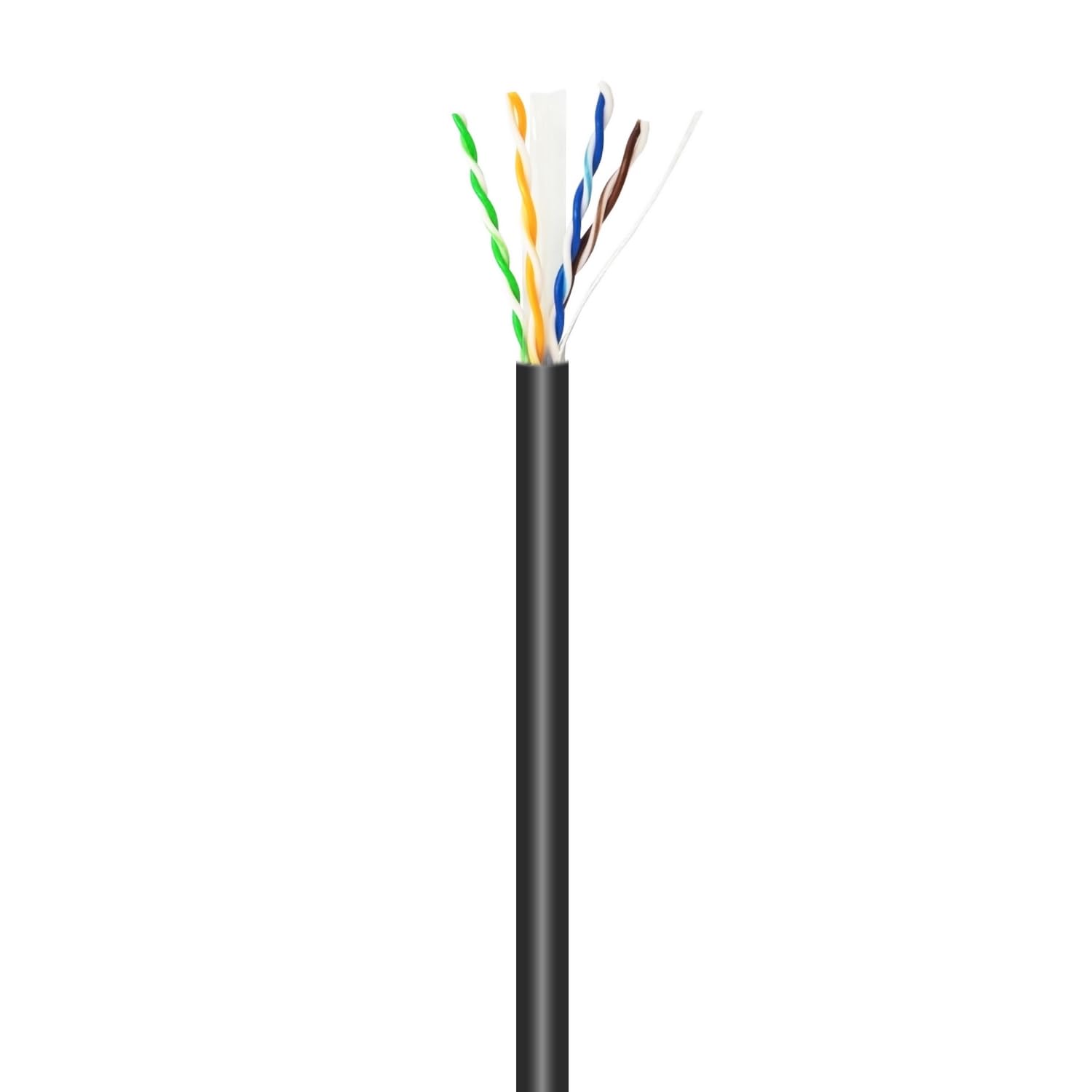 AISENS - A135-0675 - Cable de Red Exterior Impermeable RJ45 Cat.6 UTP Rígido Cca AWG23, Negro, 100M