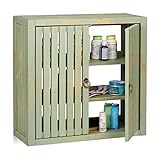 2-türig: Über den Magnetverschluss lassen sich die beiden Türen des Wandschranks zuverlässig schließen