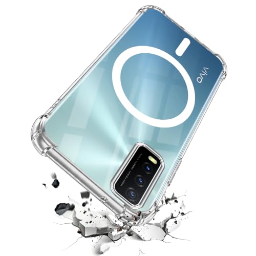 Image of Jkobi Shockproof Crystal-Clear Back Cover for Vivo Y20 | Y20i (Magsafe Wireless Support | Drop & Camera Protection | Hard Polycarbonate)