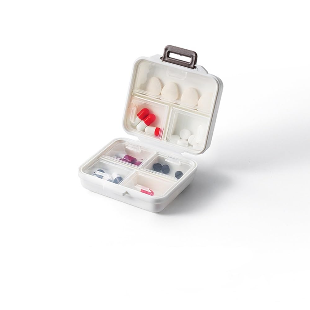 MRKU Trousse de Premiers Secours familiale, Armoire à Pharmacie Portable, Mini-boîte à pilules de Voyage pour Homme de 7 Jours, Grande capacité