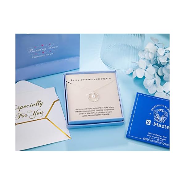 Goddaughter Necklace Goddaughter Gifts for Girls Sterling Silver Circle Necklaces for Girls Goddaughter Daughter Gifts from Godmother Christmas Holiday Jewelry