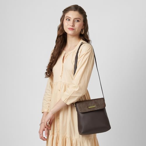 Image of Caprese Fergi Large Crossbody Bag for Women with Adjustable Strap | Versatile Handbag with Zipper & Magnetic Button Closure for Everyday Use, Travel, & Special Occasions