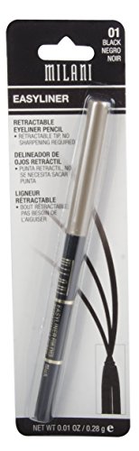 Milani Easyliner Retractable Pencil for Eyes, 01 Black 1 ea