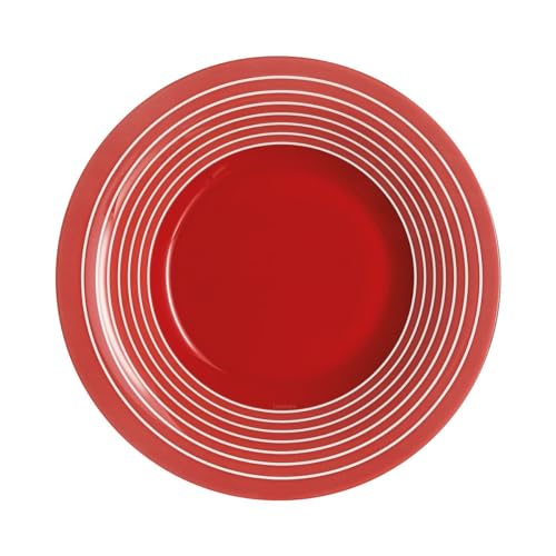 Assiette creuse rouge 21,5 cm Factory