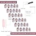 Harry Potter™ x Glamnetic Press On Nails - Hogwarts™ | Semi-Transparent Multi Graphic Short Oval Nails in a Glossy Finish | 15 Sizes - 30 Nail Kit with Glue