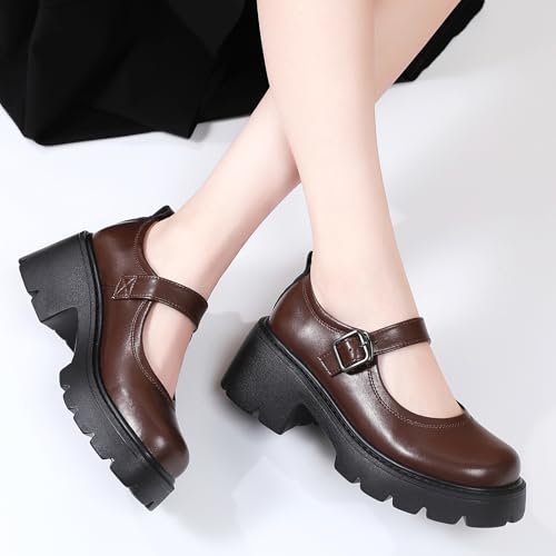 Mary Jane Shoes Platform Mary Janes for Women Chunky Heel Pumps Business Casual Shoes Dress Shoes Comfortable Dressy Office Work Shoes for Ladies Womens4