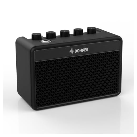 Donner Mini Guitar Amp Small Electric Guitar Amplifier 5W Portable for Desktop Practice with a Retro British Tone DA-10