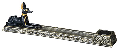 SUMMIT COLLECTION Egyptian Anubis Incense Holder - Gold Resin Figurine