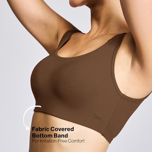 Image of NYKD NYB113 Cotton Non Padded Non Wired Full Coverage Slip On Everyday Bra Wide Straps Gentle Side Lift