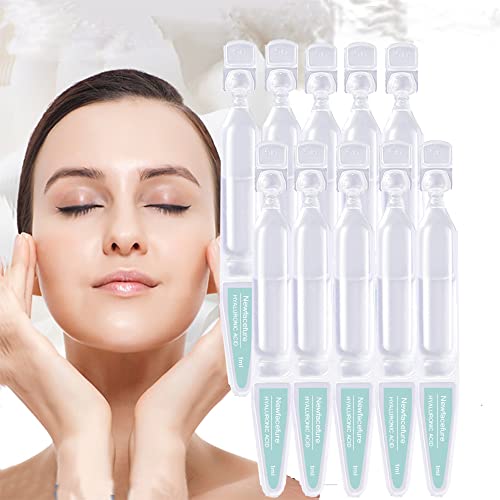 Hyaluronic Acid Serum, Naturals Mini Molecule Vitamin C Hyloranic Acid Serum for Face Anti and Delay Aging , Portable Collagen Facial Skin Care Set for Travel Home office and Salon Use, Hydrating Moisturizer for Women10 Pack(ACID Serum)