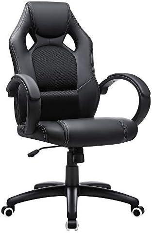 Bild 9 - SONGMICS Racing Stuhl Bürostuhl Gaming Stuhl Chefsessel Drehstuhl PU, schwarz, OBG51B