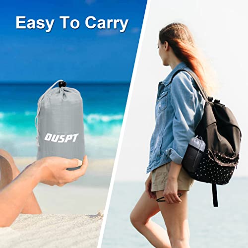 Ouspt Beach Blanket, Sand Free Picnic Outdoor Mat- 78.7''X82.6'' - Pocket Zippered Portable Waterproof Soft Fast Drying Oversize Blanket For 4-7 Persons Travel Camping Hiking (Blue) #TOP5