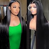 Knosps 30 Inch 13x6 Lace Front Wigs Human Hair Pre Plucked Straight HD Lace Front Wigs Human Hair 180 Density 13x6 Frontal Wigs with Baby Hair Straight Glueless Wigs Human Hair for Women