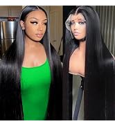Knosps 30 Inch 13x6 Lace Front Wigs Human Hair Pre Plucked Straight HD Lace Front Wigs Human Hair...