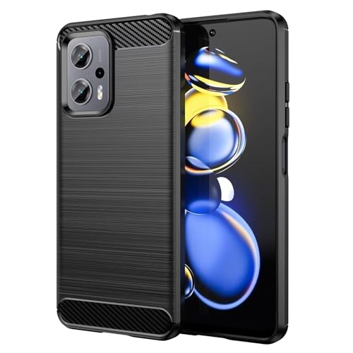 Topme Funda de Silicona para Poco X4 GT (6.6' Inches), [ Carcasa Case de Teléfono con Estilo de Textura Cepillada] - Negro