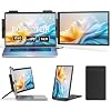 Laptop Screen Extender, 14 FHD 1080P IPS Laptop Monitor Extender with USB C/HDMI Port, Plug and Play Screen Portable Extended Monitor for 14-15.6 Laptops