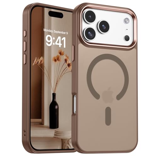 Image of BENTOBEN Ultra-Hybrid Magnetic for iPhone 17 Pro Max Case, Compatible with Mag-Safe, Slim Shockproof Military-Grade Protection, Matte Hard Back Cover for iPhone 17 Pro Max, Desert Titanium