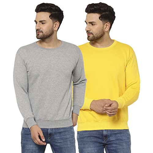 Image of Mack Jonney Fleece Round Neck Sweatshirt for Men (Pack of 2)-SW RN MLG Sky 02-P