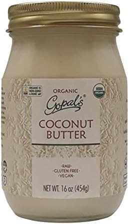 Gopal's Raw Organic Coconut Butter from 100% Organic and Non-GMO Coconuts, USDA Certified – Gopal’s Coconut Butter 16 oz (453g)