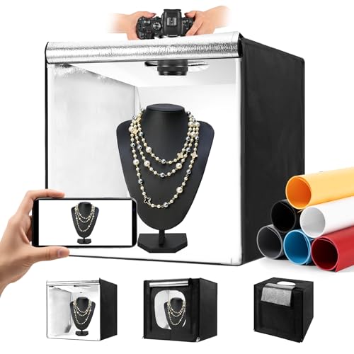 Photo Light Box, 10/12/16/20/24/32 Inch Portable Photo Studio LightBox, CRI95 243 Light Beads...