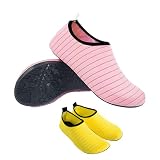 UMCHU 2 Pares Escarpines Acuáticos Unisex, Amarillo)