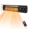 Airvention Outdoor Patio Heaters, 1500W Infrared Electric Wall Mounted Heater with IP65 Waterproof, Remote Control, AI-H100