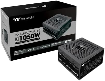 Thermaltake Toughpower PF3 1050 WATT/ATX 3.0 / Native PCIE 5/100% Japanese Capacitors/ 80 Plus Platinum/Fully Modular PC Power Supply: image 1 of 8