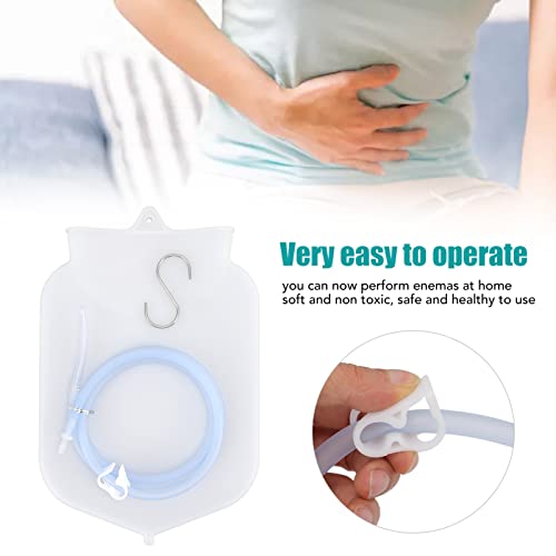 Kit de Bolsa de Enema de Silicone, Limpeza de Leite de café Saudável e Transparente para Limpeza de