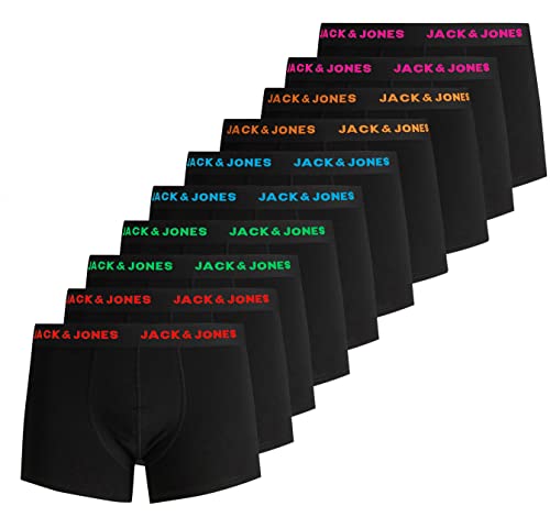 Jack & Jones Herren Jacsolid Trunks 10 Packs Boxershorts, Schwarz ,XL 1