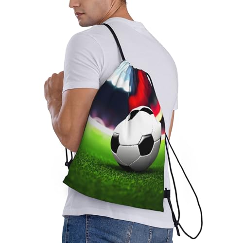 Soccer Sports Ball print Drawstring Bag Sack Gym Bag Ditty Bag for Gym Traveling, Hiking, Yoga, Shopping for Adult3