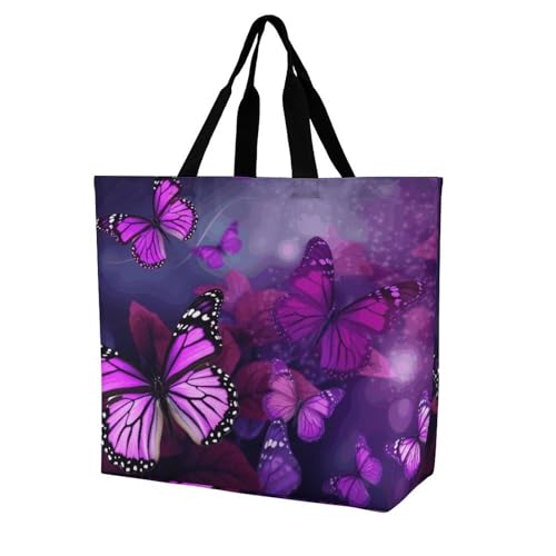 Reindeer Beach Bag Reusable Tote Bag Foldable Grocery Bags Women Shopping Bags for Daily Essentials