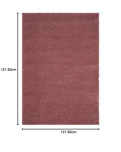 Image of CD Carpet Anti Slip Shaggy Fluffy Fur Rugs and Carpet for Living Room Bedroom Kids Room Plain Circle Carpets for Home with 2 Inch Thickness (Color Wine Size 4x4 Feet Round)