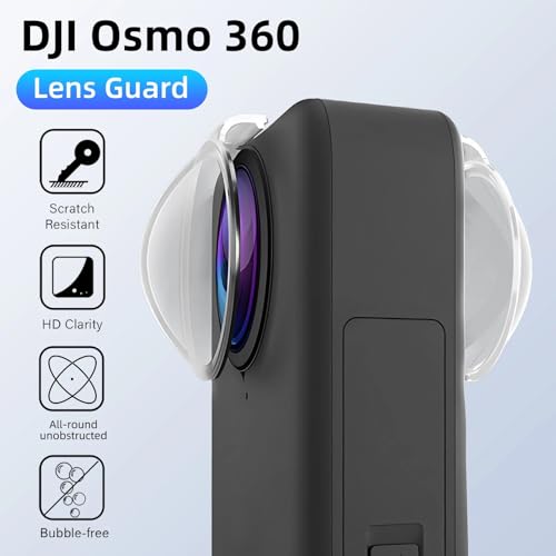 Image of Yantralay Combo Kit Compatible with D JI Os mo Action 360 Camera with Screen Guard, Lens Guard, Silicone Case & PU Protective Cover for Complete Camera Protection