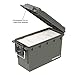 Sheffield 12726 Field Box, Plastic Ammo Can for Pistol, Rifle, and Shotgun Ammo, Water Resistant Ammo Box, Ammo Storage Box w/ 3 Locking Options, Olive Drab Green Ammo Cans, Made in the U.S.A.