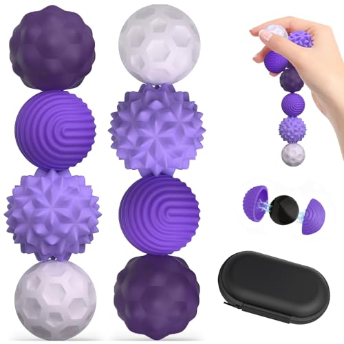 8 Piezas Bolitas Magneticas Antiestrés, Magnéticas Sensoriales de Silicona, Juguetes Sensoriales para Aliviar el Estrés y la Ansiedad, Juguetes de Descompresión para Adultos y niños